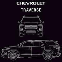 chevrolet traverse auto blauwdruk vector