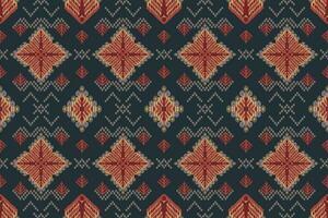 ikat tribal Indisch naadloos patroon. etnisch aztec kleding stof tapijt mandala ornament inheems boho chevron textiel.geometrisch Afrikaanse Amerikaans oosters traditioneel vector illustraties. borduurwerk stijl