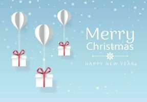 vrolijk Kerstmis en gelukkig nieuw jaar achtergrond voor groet kaarten vector tekst belettering vector illustratie.