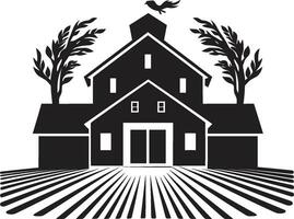 pastorale hoeve symbool boeren huis vector logo oogst oase residentie boerderij vector icoon ontwerp