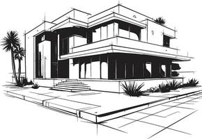 modern villa ontwerp kader emblematisch structuur in vector icoon villa structuur ontwerp hedendaags gebouw in vector logo