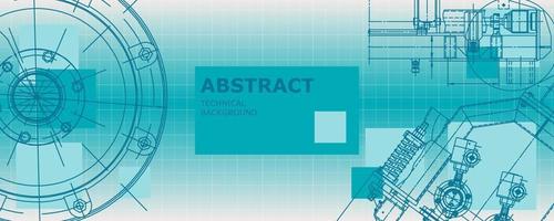 abstracte achtergrond concept mechanische engineering tekening. technisch behang vector