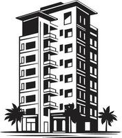 stedelijk torenlijnen meerdere verdiepingen hemellandschap vector embleem ontwerp stadsgezicht droomlandschap veelbloemig stedelijk gebouw in vector icoon