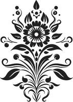 folklore bloesem etnisch bloemen symbool ontwerp gebruikelijk floreren etnisch bloemen logo icoon vector