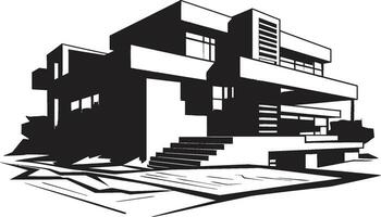 vernieuwend leven symbool architectuur idee vector logo bouwkundig schittering huis ontwerp vector icoon