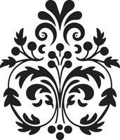 bloemblad mozaïek- zwart tegel bloemen icoon gestructureerd bloei meetkundig bloemen ontwerp vector