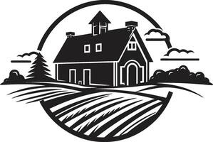 platteland woning Mark boeren boerderij vector embleem boeren veilige haven icoon boerderij ontwerp vector logo