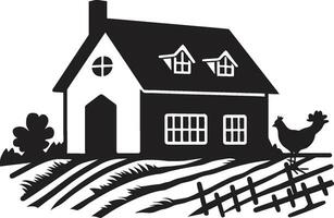 landelijk woning indruk boerderij ontwerp vector icoon pastorale hoeve symbool boeren huis vector logo