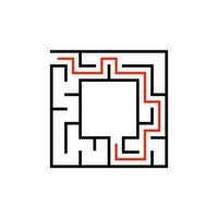 abstact labyrint. spel voor kinderen. puzzel voor kinderen. doolhof raadsel. vectorillustratie. vector