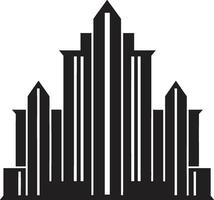 meerdere verdiepingen stadsgezicht silhouet stedelijk gebouw ontwerp in vector icoon grootstedelijk structuur schetsen meerdere verdiepingen vector logo icoon