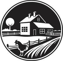 oogst veilige haven symbool boeren huis vector embleem agrarisch verblijf blauwdruk boerderij ontwerp vector logo