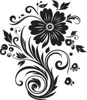 grillig bloemen ontwerpen iconisch logo element voortreffelijk handgemaakt bloei vector logo ontwerp