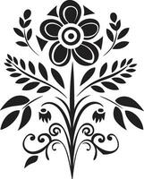 etnisch ambacht bloemen logo icoon ontwerp cultureel verve etnisch bloemen logo icoon vector