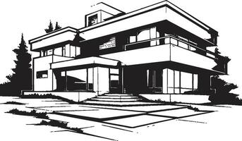 hedendaags leven kam elegant huis ontwerp vector embleem modern woning Mark elegant huis ontwerp vector logo