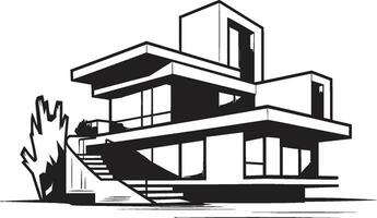 chique leefgebied visie elegant huis ontwerp vector embleem stedelijk elegantie modern huis ontwerp vector embleem