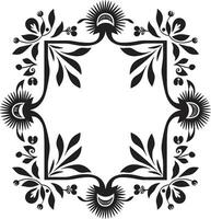bloem mozaïekpatroon meetkundig embleem in zwart mozaïek- bloemblad kunst zwart tegel icoon vector
