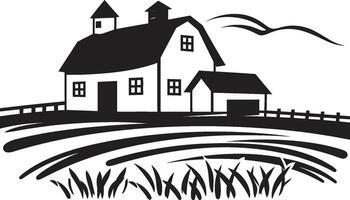 landelijk woning indruk boeren huis vector logo pastorale hoeve symbool boerderij vector icoon ontwerp