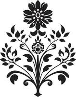 voorouderlijk kunstenaarstalent decoratief etnisch bloemen vector cultureel essence etnisch bloemen embleem icoon