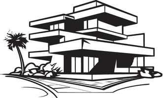 krachtig residentie Mark dik geschetst huis ontwerp icoon machtig leven symbool stoutmoedig huis schetsen in vector formaat