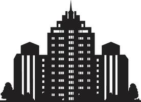 stad uitzicht skylines veelkleurig gebouw in vector embleem stedelijk verhoging meerdere verdiepingen stadsgezicht vector icoon