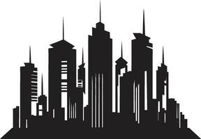 stedelijk wolkenkrabber silhouet meerdere verdiepingen stadsgezicht vector icoon stad uitzicht meerdere verdiepingen indruk vector logo van stedelijk gebouw ontwerp
