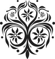 cultureel essence decoratief etnisch bloemen symbool inheems draden etnisch bloemen logo icoon ontwerp vector