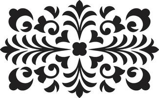 abstract botanicals vector logo met tegels zwart geometrie in bloeien bloemen icoon ontwerp