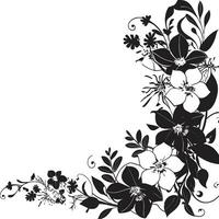 elegant noir bloemen impressies uitnodiging kaart vector kunstenaarstalent monochroom bloesem charme zwart logo decoratief accenten