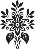 ambachtelijk erfgoed etnisch bloemen embleem ontwerp geworteld charme decoratief etnisch bloemen logo vector