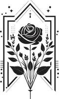 chique geïnkt tuin eigenzinnigheid noir logo ontwerpen noir botanisch etsen hand- getrokken bloemen pictogrammen vector