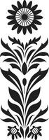 botanisch elegantie decoratief bloemen grens ontwerp artistiek Liaan accenten lijn vector logo icoon