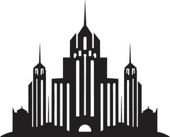 downtown wolkenkrabber silhouet stadsgezicht meerdere verdiepingen vector logo stad uitzicht meerdere verdiepingen indruk meerdere verdiepingen vector logo ontwerp