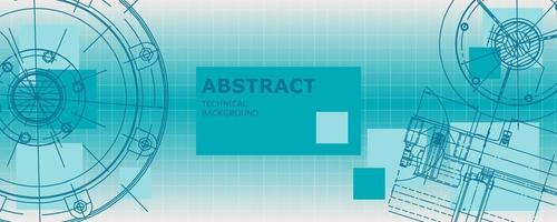 abstracte achtergrond concept mechanische engineering tekening. technisch behang vector