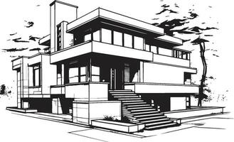 verticaal leefgebied visie multi verdieping huis ontwerp vector icoon torenhoog woning Mark multi verdieping huis ontwerp vector logo