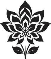 minimalistische bloesem schetsen artistiek logo element chique bloemen schets single zwart iconisch embleem vector