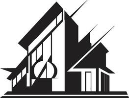 modern behuizing Mark architectuur idee vector logo bouwkundig schittering symbool huis ontwerp vector icoon