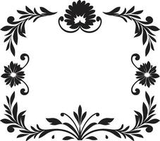 bloemblad geometrie meetkundig bloemen icoon Aan zwart tegel gestructureerd bloei zwart vector logo met tegels