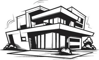 machtig leven symbool stoutmoedig huis schetsen in vector formaat dik schets woning icoon huis schetsen in logo ontwerp