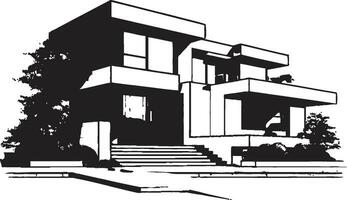 geavanceerde leven icoon modern huis idee vector logo classy leefgebied symbool elegant huis ontwerp vector icoon