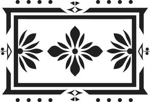 bloemen rasterwerk meetkundig vector tegel logo abstract bloemblad patronen zwart bloemen icoon