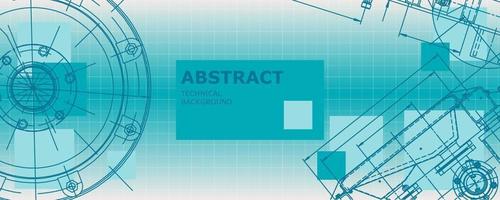 abstracte achtergrond concept mechanische engineering tekening. technisch behang vector