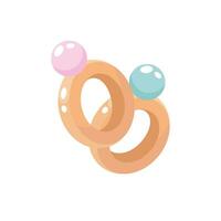 bruiloft ringen icoon in vlak kleur stijl sieraden accessoires vector