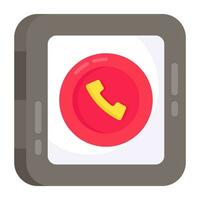 conceptuele vlak ontwerp icoon van mobiel telefoontje vector
