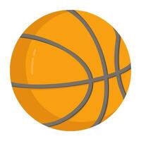 sport- uitrusting icoon, vlak ontwerp van basketbal vector