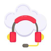 een icoon ontwerp van wolk luisteren vector