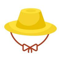 een uniek ontwerp icoon van hoed vector