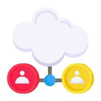 modern ontwerp icoon van wolk gebruikers vector
