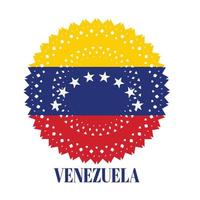 vlag van venezuela met elegant medailleornamentconcept vector