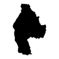 melig regio kaart, administratief divisie van Madagascar. vector illustratie.