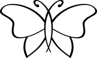 tekening vlinder icoon gravure insect dier vector